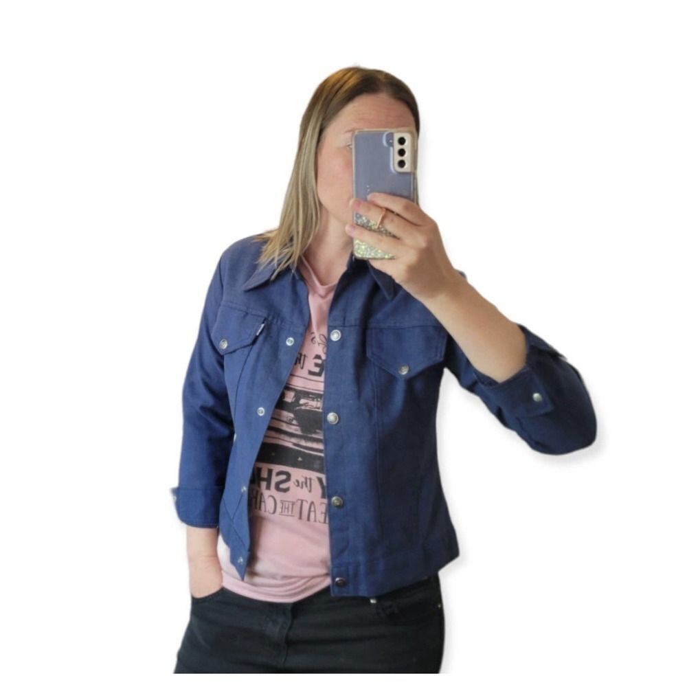 Vintage 60s 70s Levi's Jacket Button Down Navy Blue - Picture 11 of 11